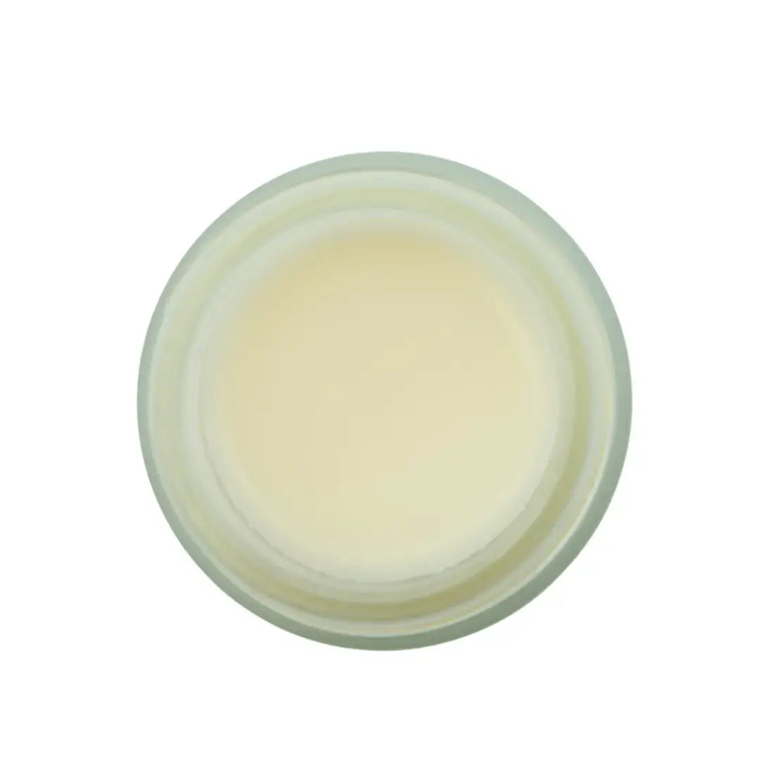 a jar showing the contents of the cleansing balm