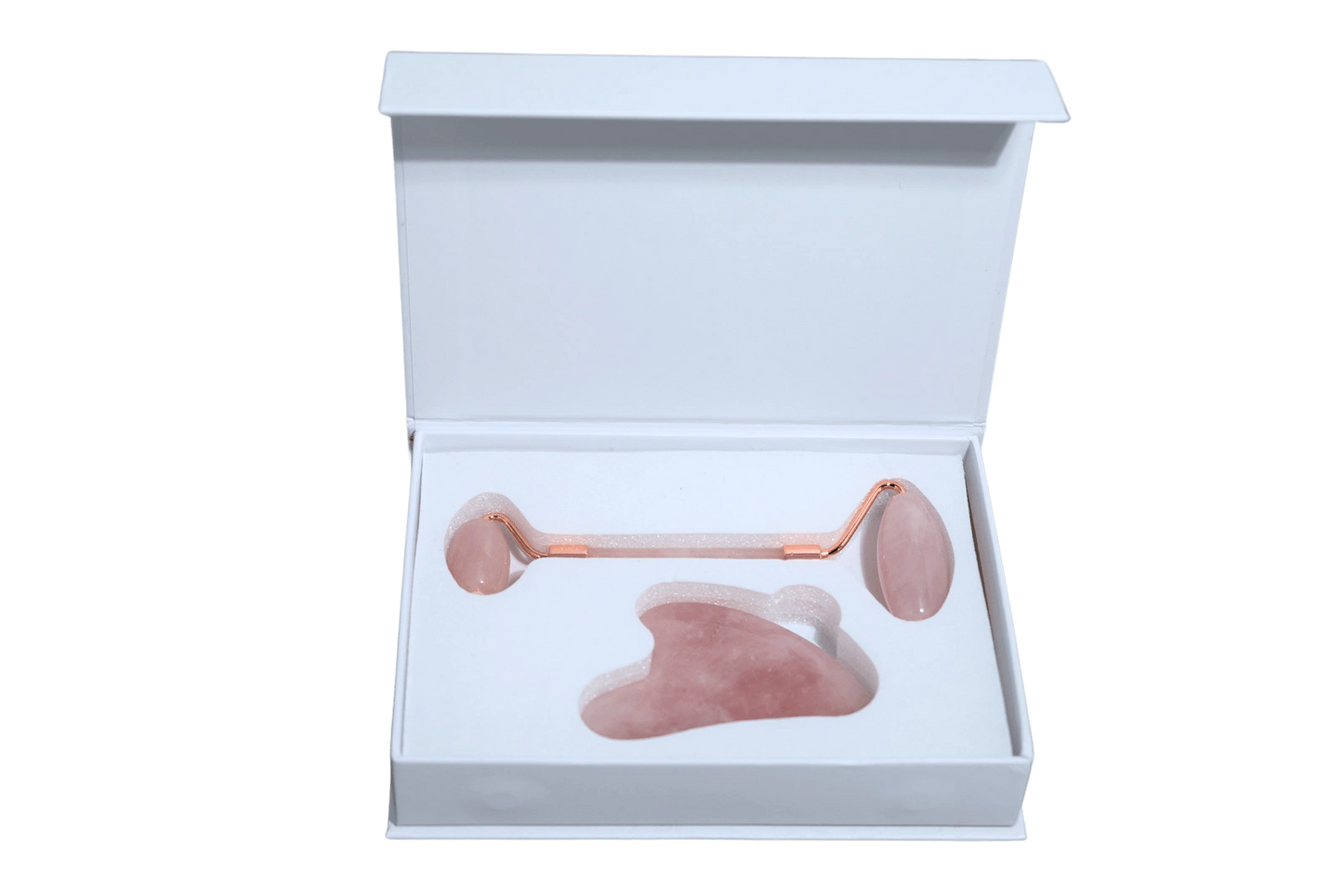 Rose Quartz Facial Roller & Gua Sha Set