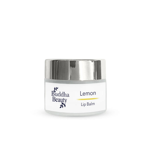 LEMON LIP BALM glass jar 