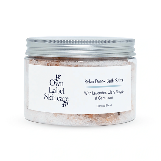 Relax - Lavender, Clary Sage, Geranium Bath Salt | White Label Skincare