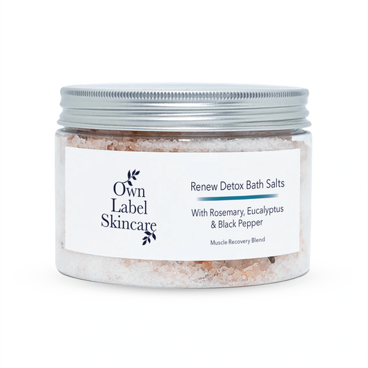 Renew - Rosemary, Eucalyptus & Black Pepper Bath Salts | White Label Skincare