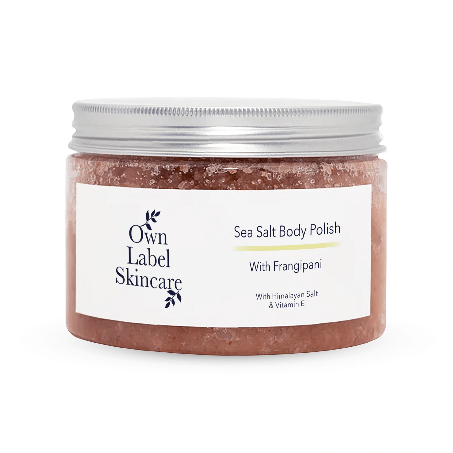 Frangipani Sea Salt Body Scrub | White Label Skincare