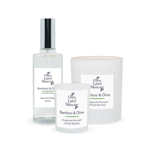 Bamboo & Olive Room Collection | White Label Homeware - ownlabelskincare