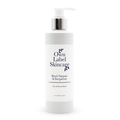 Black Pepper & Bergamot Body Wash | White Label Skincare - ownlabelskincare