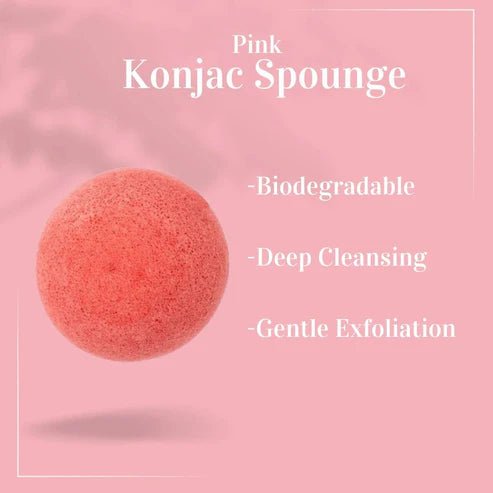 Pink Clay Konjac Sponge | White Label Skincare - ownlabelskincare