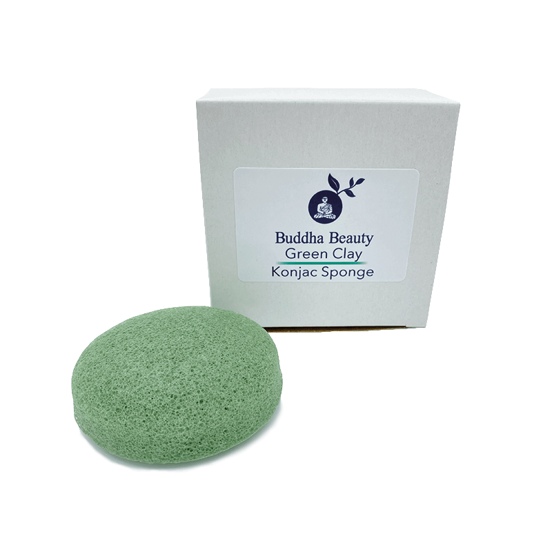 Green French Clay Konjac Sponge | Buddha Beauty Trade - ownlabelskincare