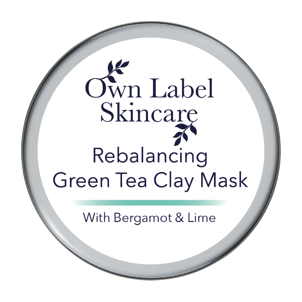 Green Tea Clay Mask with Bergamot and Lime (Limited Stock) | Rebalancing | White Label - ownlabelskincare